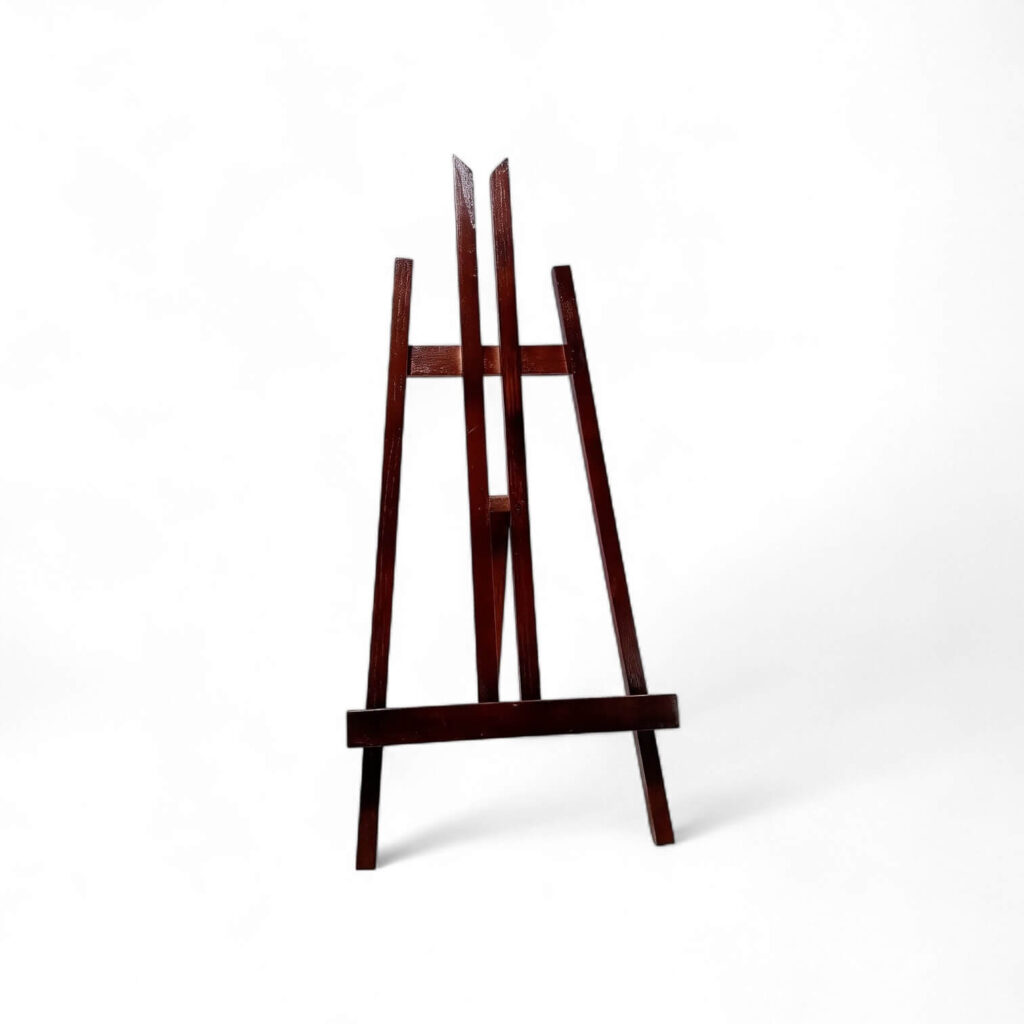 easel kayu jati lipat untuk lukisan dan display kanvas kuat minimalis